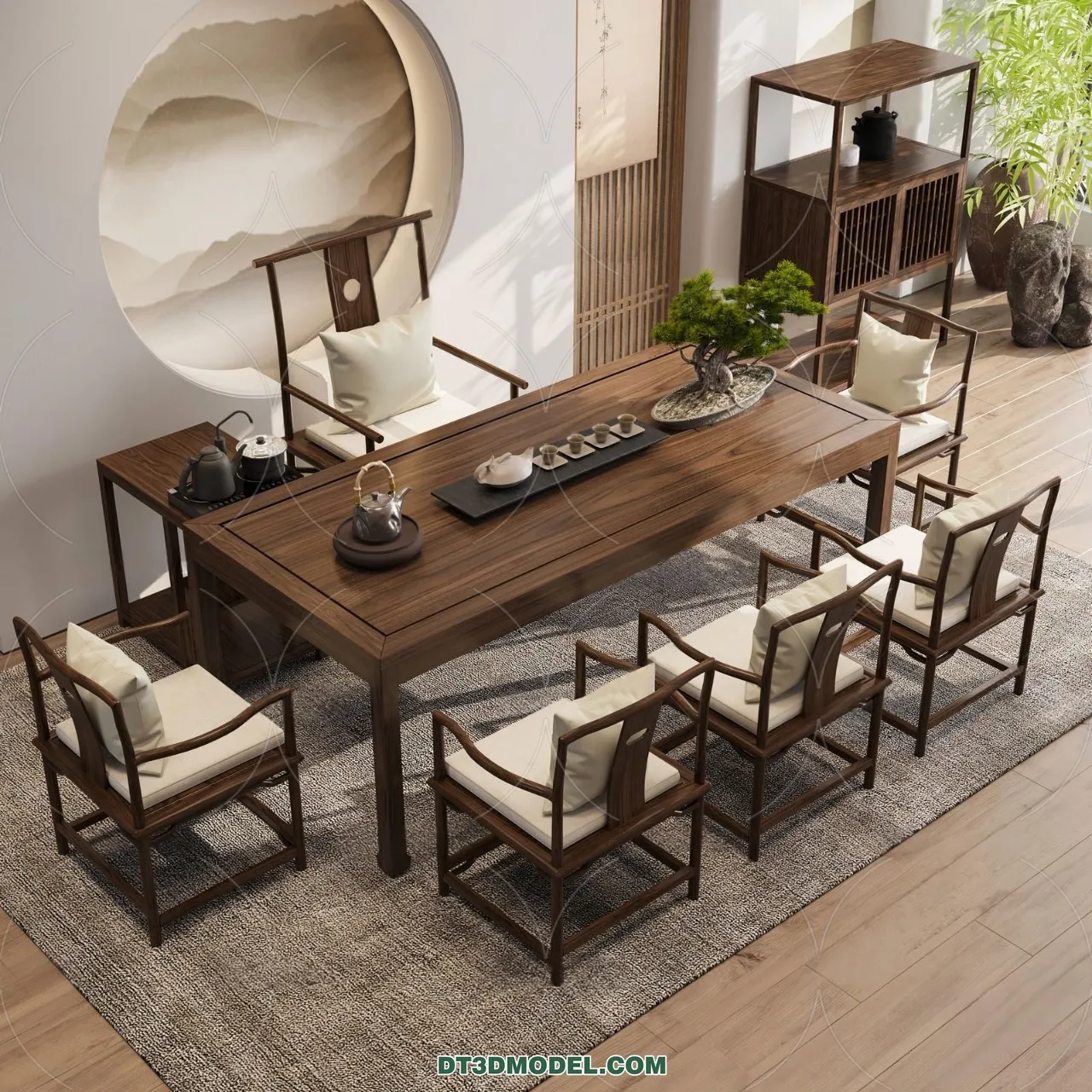 TEA TABLE – 3D Model For Interior Design – 172 TEA TABLE – 3D Model For Interior Design – 172
