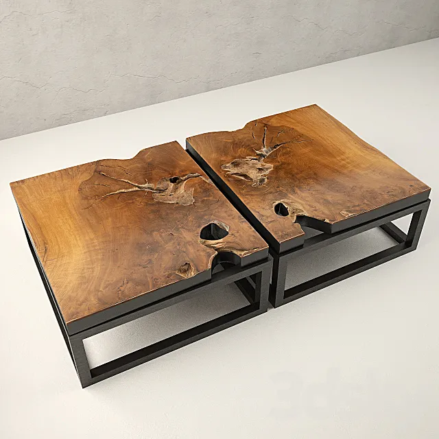 Teak Coffee Table 3D Model