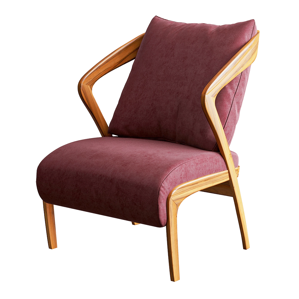 Teak House – Armchair Marina Red Wine 3D Model