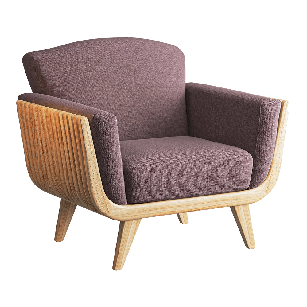 Teak House – Armchair Replica Walnut 3D Model