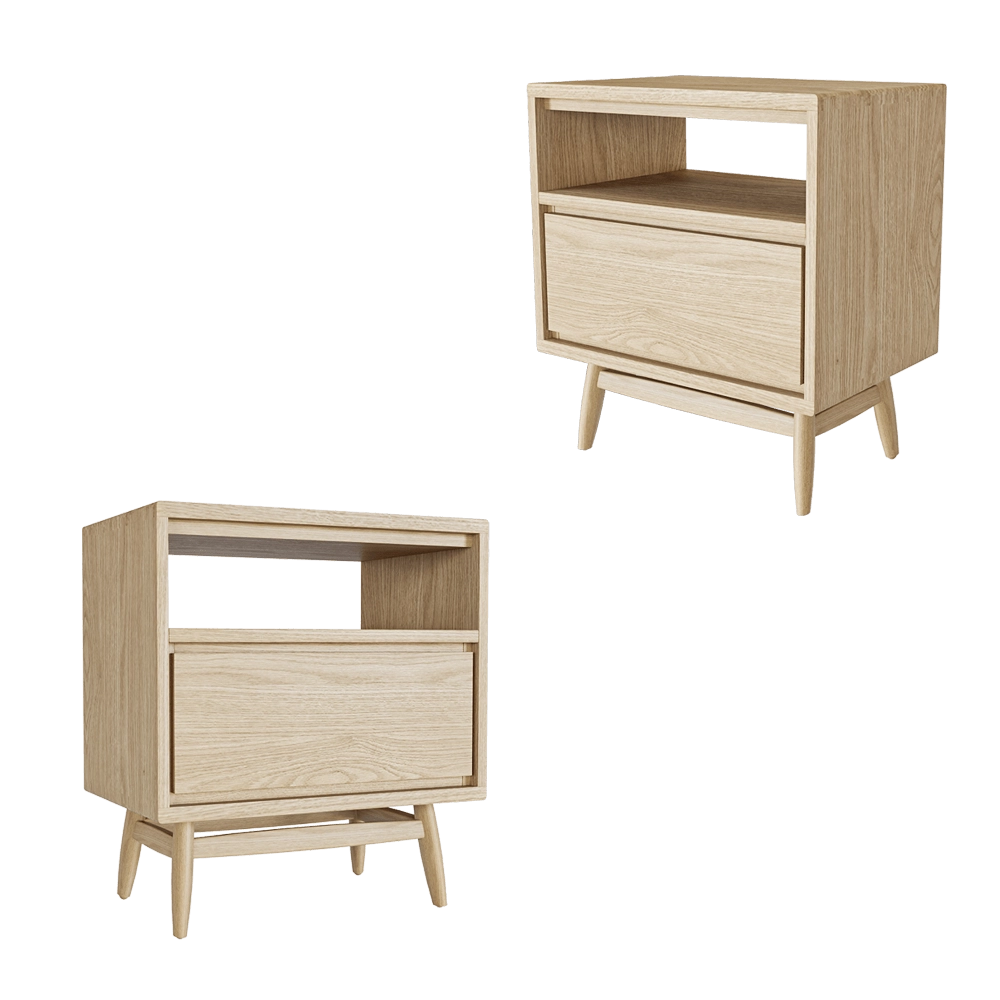 Teak House – Bedside table Twist 46 3D Model