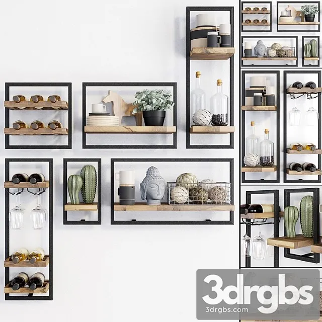 Teak House Loft D Bodhi Shelfmate Set 3 3D Model Download Teak House Loft D Bodhi Shelfmate Set 3 3D Model Download