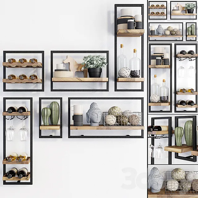 Teak House (Loft) – d-Bodhi Shelfmate_set 3 3D Model