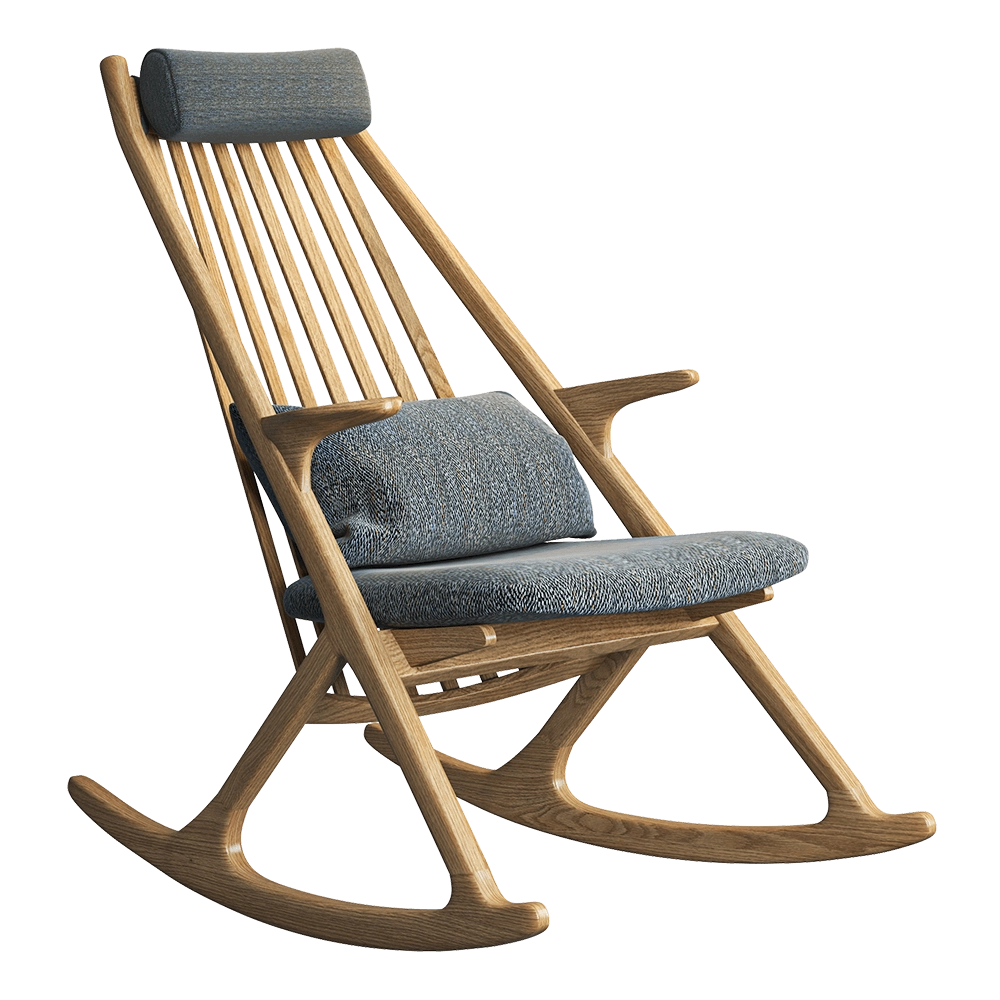 Teak House – Rocking armchair Roppongi 3D Model