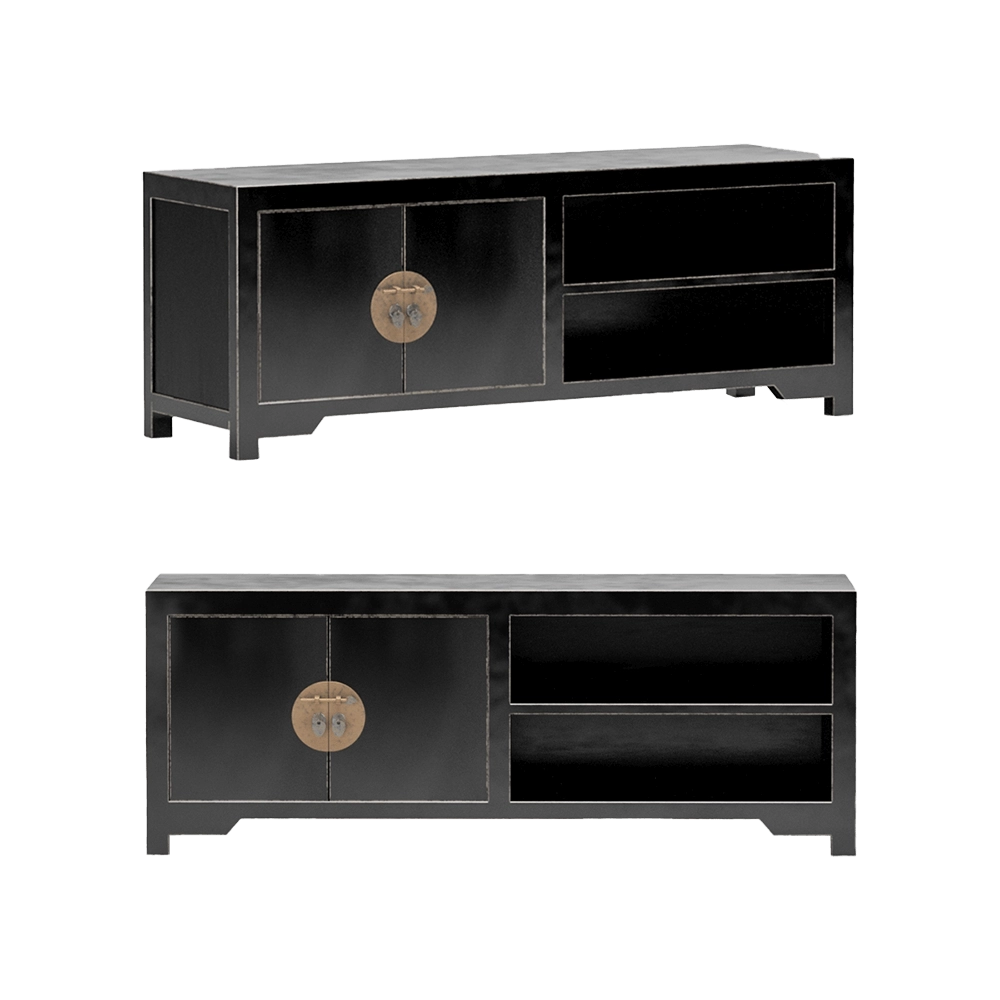 Teak House – TV cabinet Jixi Black 3D Model