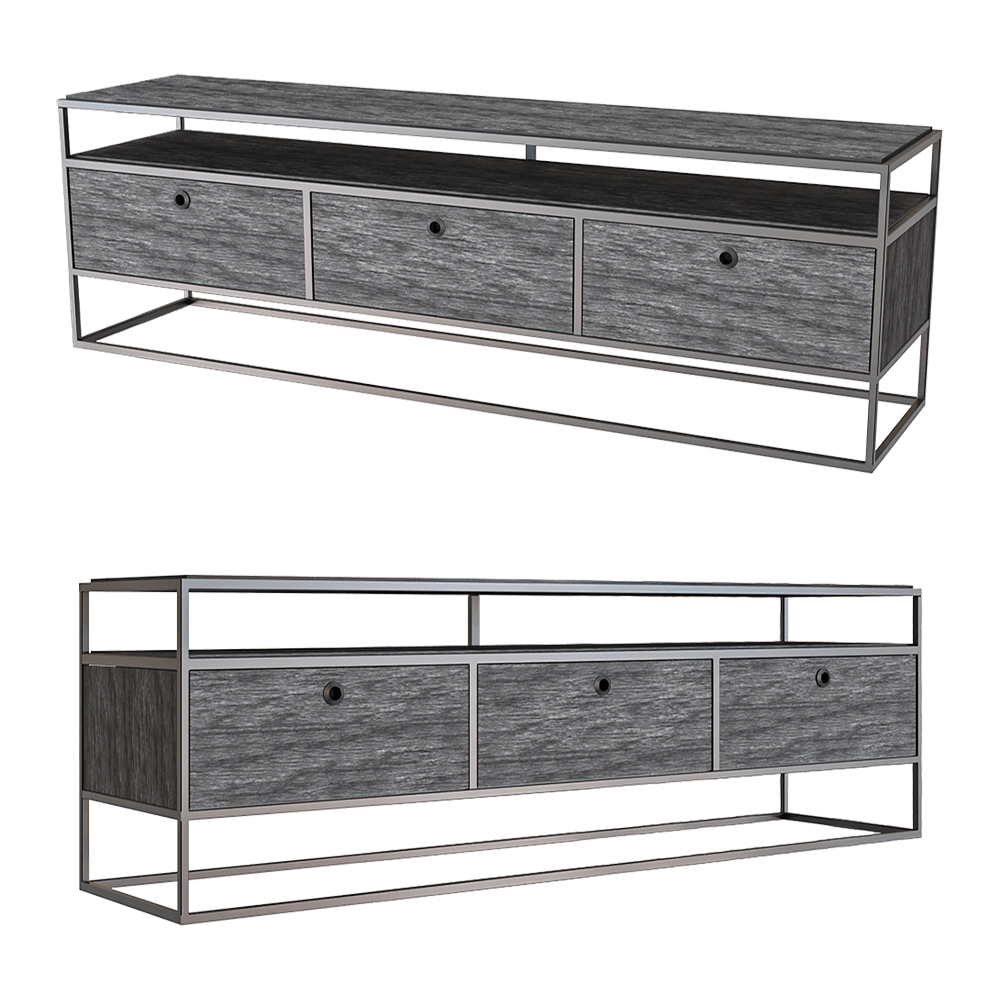 Teak House – TV cabinet Tuareg Black 175 3D Model