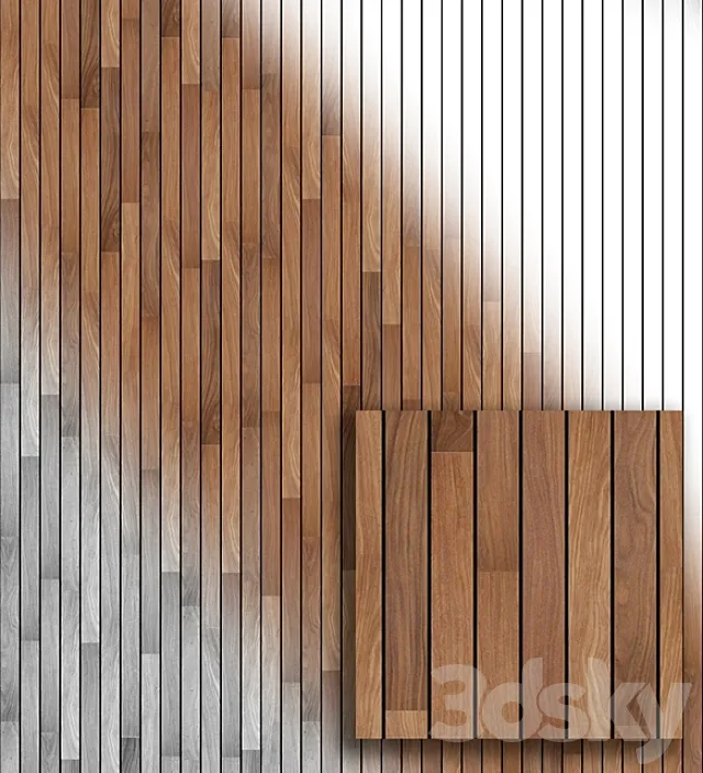 Teak planks 3D Model Teak planks 3D Model