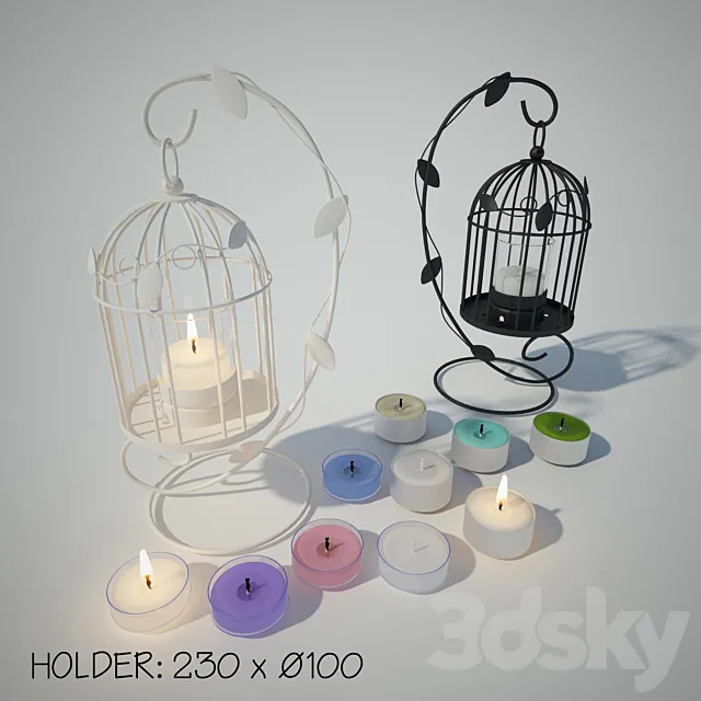 Tealight Lantern + Stand | Classic Birdcage 3D Model Tealight Lantern + Stand | Classic Birdcage 3D Model