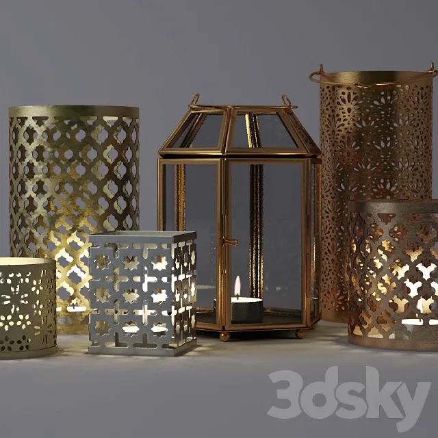 Tealightholders _ H & M Home 3D Model Tealightholders _ H & M Home 3D Model