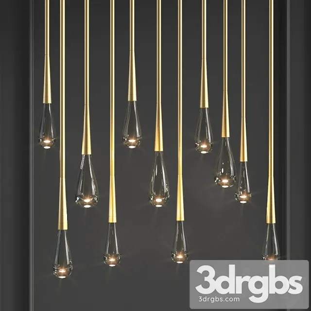 Teardrop 2.0 chandelier the pour par design haus liberty 3D Model Download