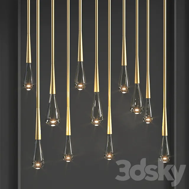 Teardrop 2.0 Chandelier The Pour par Design Haus Liberty 3D Model