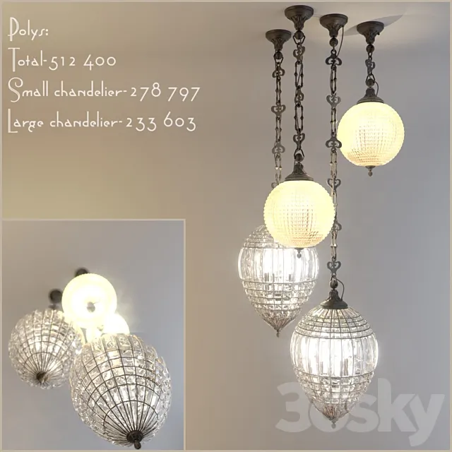 Teardrop chandelier 3DModel