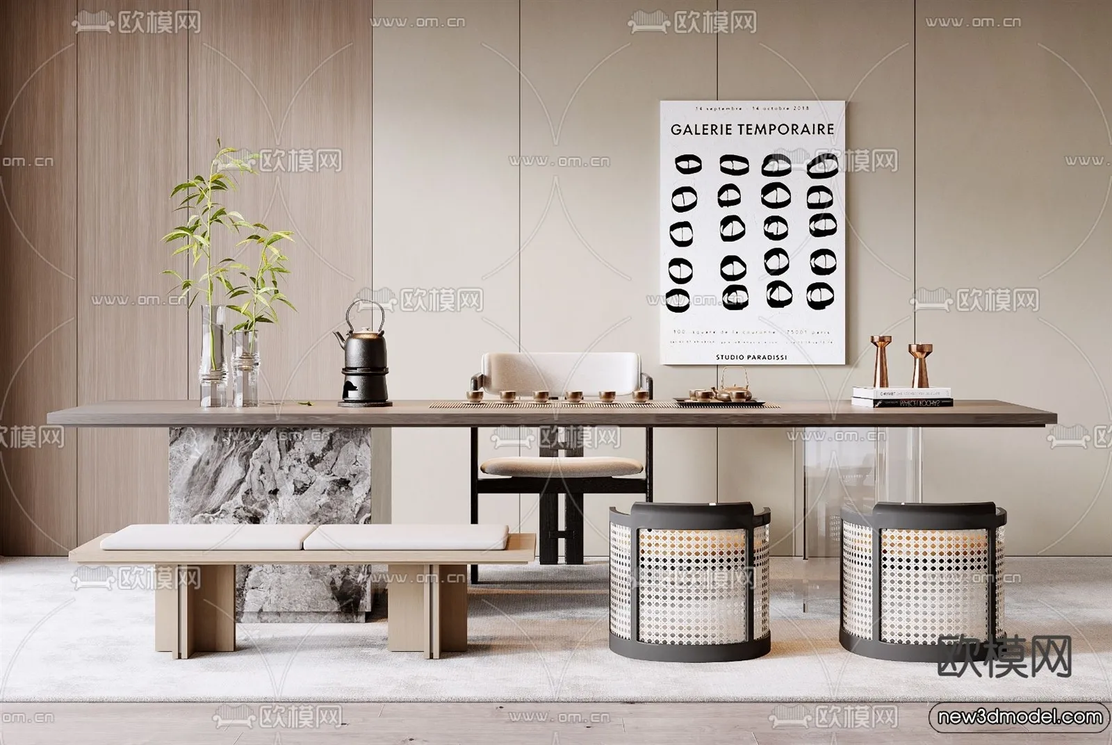 Tearoom – 3D Models – 3D Interior Scenes – 011 Tearoom – 3D Models – 3D Interior Scenes – 011