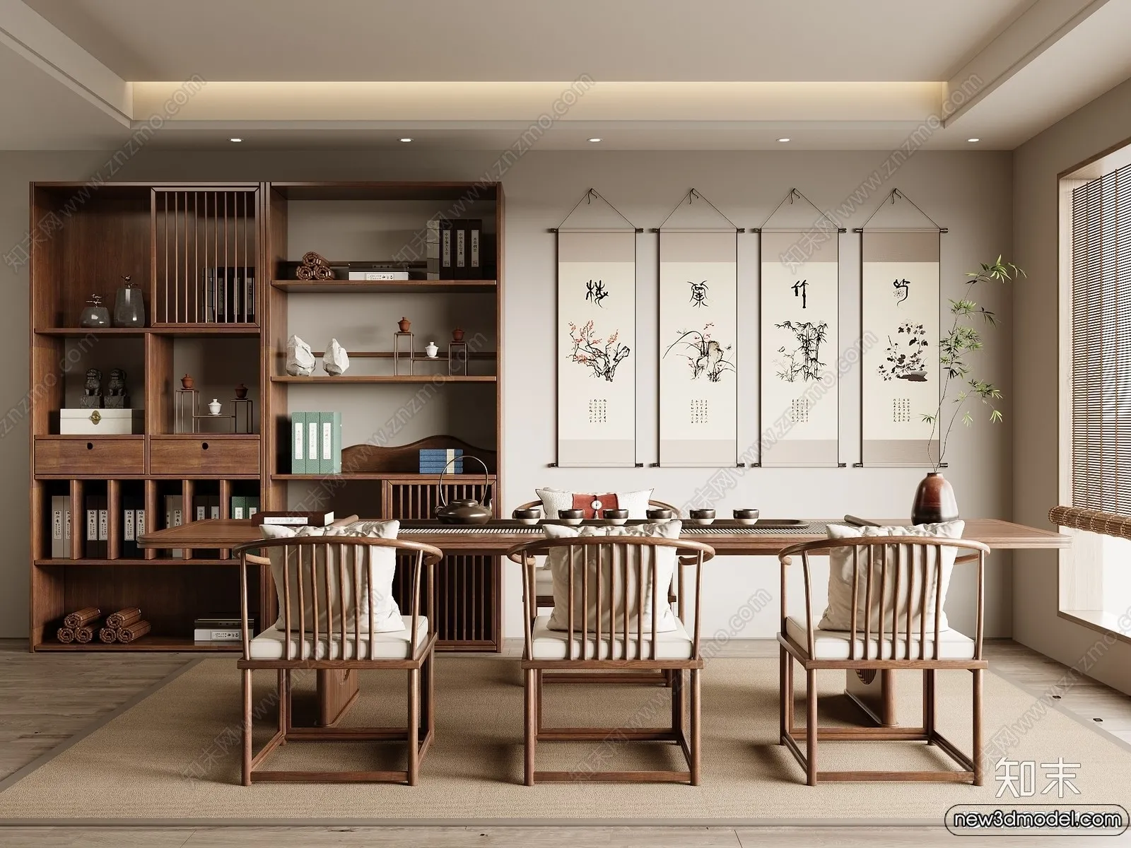 Tearoom – 3D Models – 3D Interior Scenes – 022 Tearoom – 3D Models – 3D Interior Scenes – 022