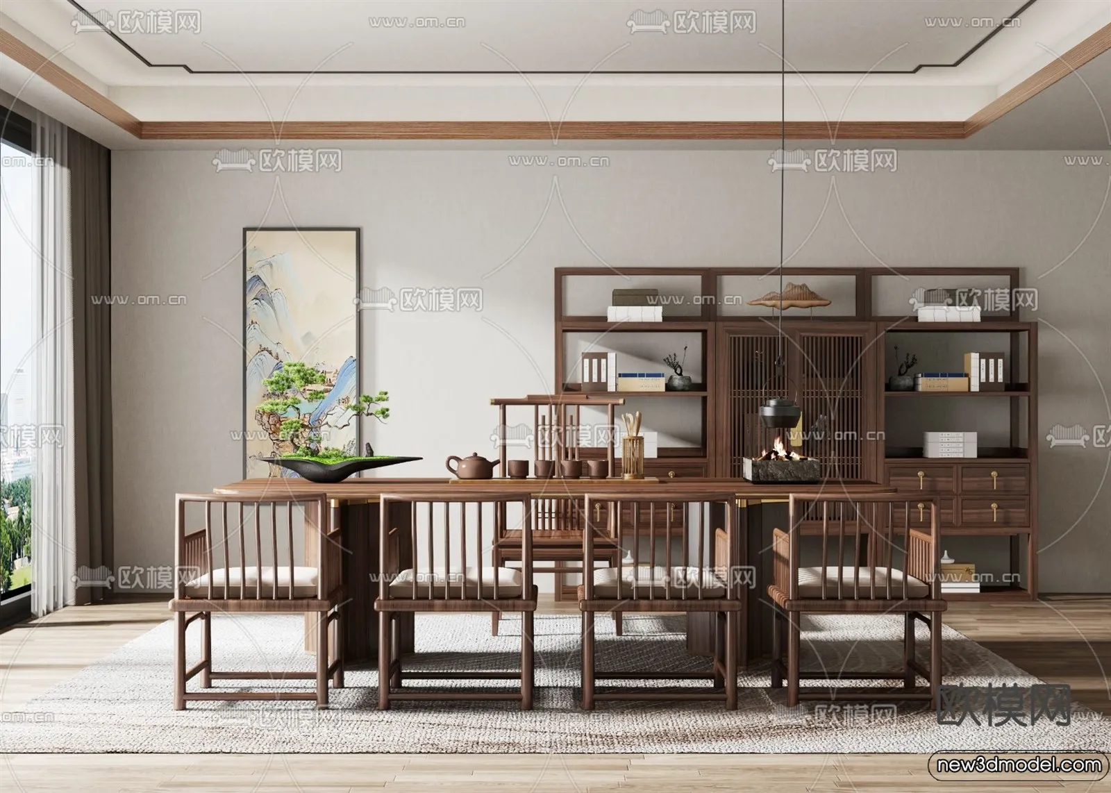 Tearoom – 3D Models – 3D Interior Scenes – 037 Tearoom – 3D Models – 3D Interior Scenes – 037