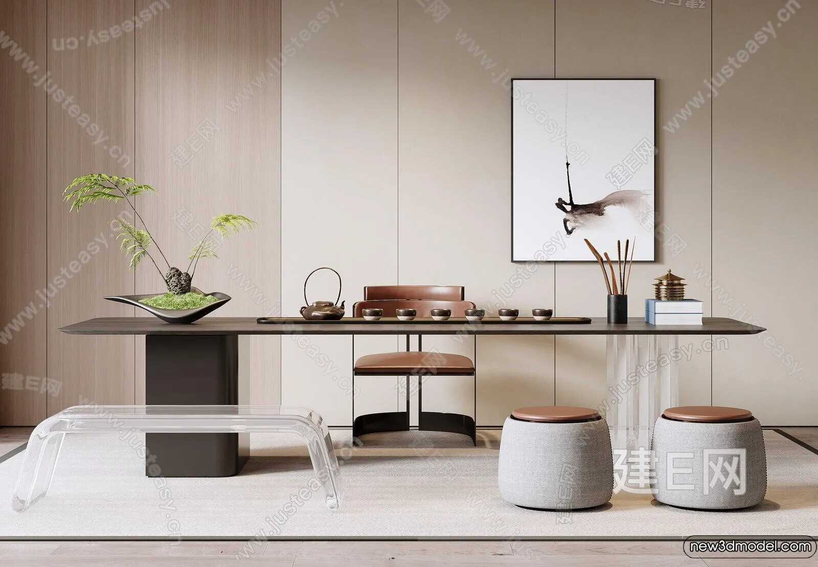 Tearoom – 3D Models – 3D Interior Scenes – 043 Tearoom – 3D Models – 3D Interior Scenes – 043