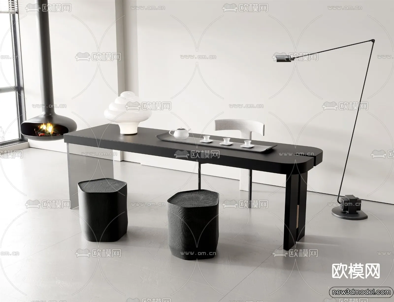 Tearoom – 3D Models – 3D Interior Scenes – 047 Tearoom – 3D Models – 3D Interior Scenes – 047