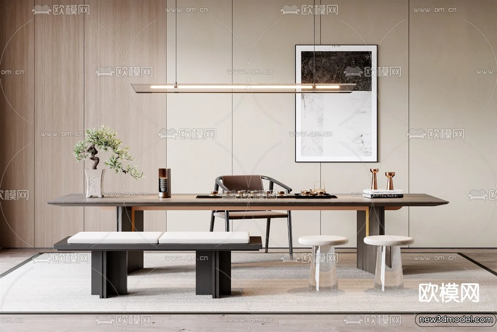 Tearoom – 3D Models – 3D Interior Scenes – 048 Tearoom – 3D Models – 3D Interior Scenes – 048