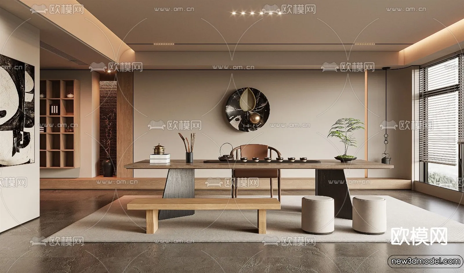 Tearoom – 3D Models – 3D Interior Scenes – 057 Tearoom – 3D Models – 3D Interior Scenes – 057