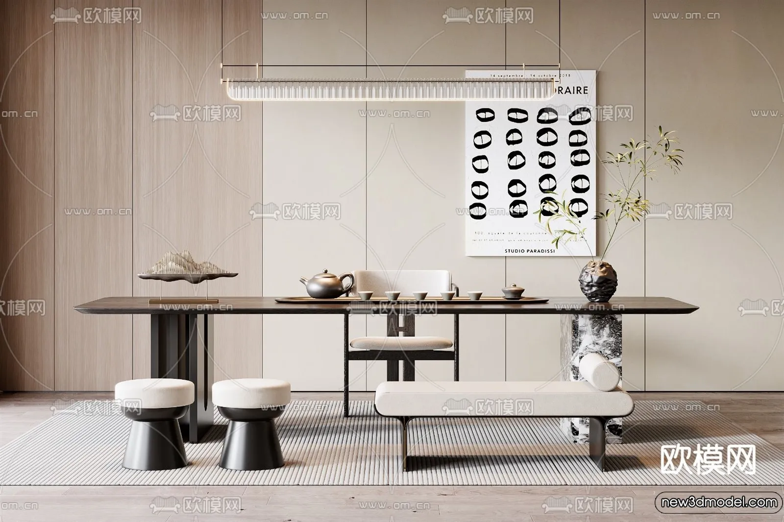 Tearoom – 3D Models – 3D Interior Scenes – 121 Tearoom – 3D Models – 3D Interior Scenes – 121