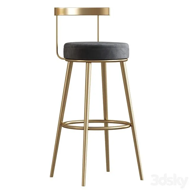 Teashop bar stool 3D Model Teashop bar stool 3D Model