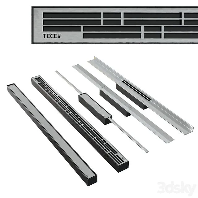 TECE drainprofile & Dallmer floor drain & Shower channel systems 3D Model