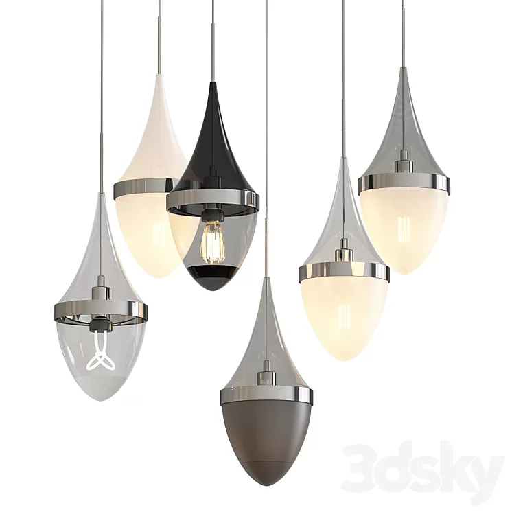 Tech Lighting Pendants 3D Model Tech Lighting Pendants 3D Model