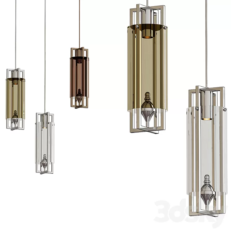 Tech Lighting Pendants_2 3D Model Tech Lighting Pendants_2 3D Model