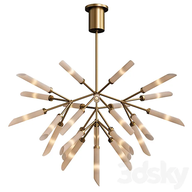 Tech Lighting Spur Grande Chandelier 3D Model