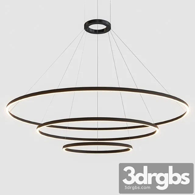 Technical lighting Grok by leds c4 circular suspended lamp comp. 4 3D Model Download