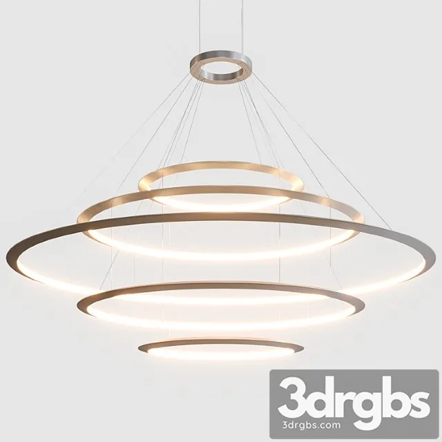 Technical lighting Grok by leds c4 circular suspended lamp comp. 5 3D Model Download