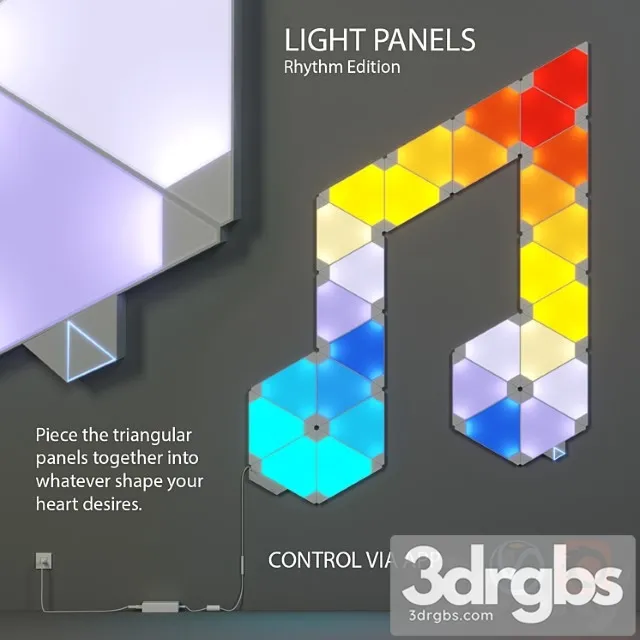 Technical lighting Nanoleaf – light panels – rhythm edition 3D Model Download