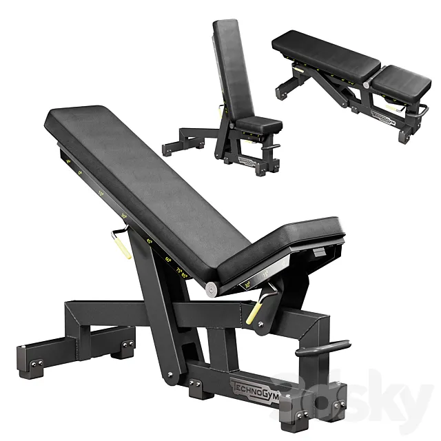 Technogym Adjustable Bench Pure 3D Model