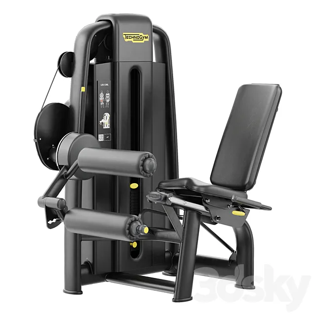 Technogym Selection 700 – Leg Curl 3D Model