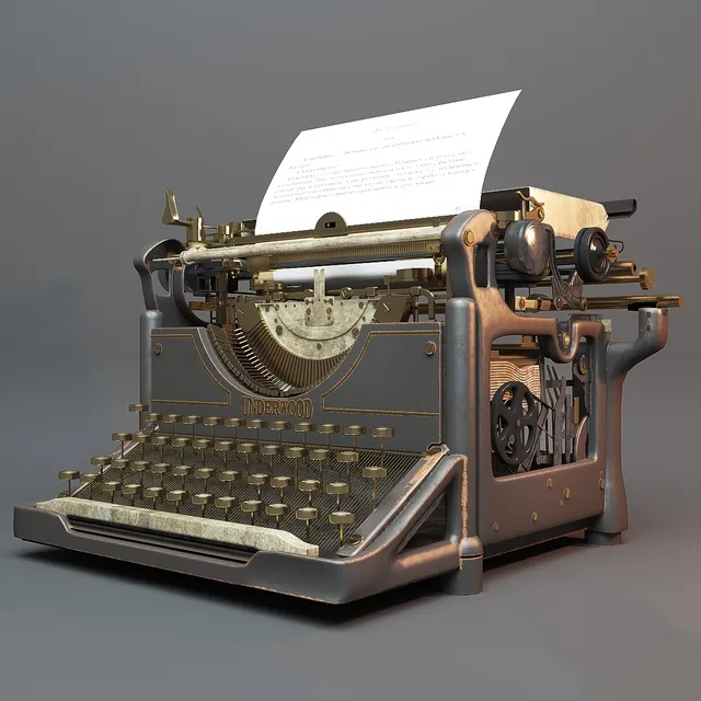 technology – 1913 Underwood 5 Typewriter 3D Model