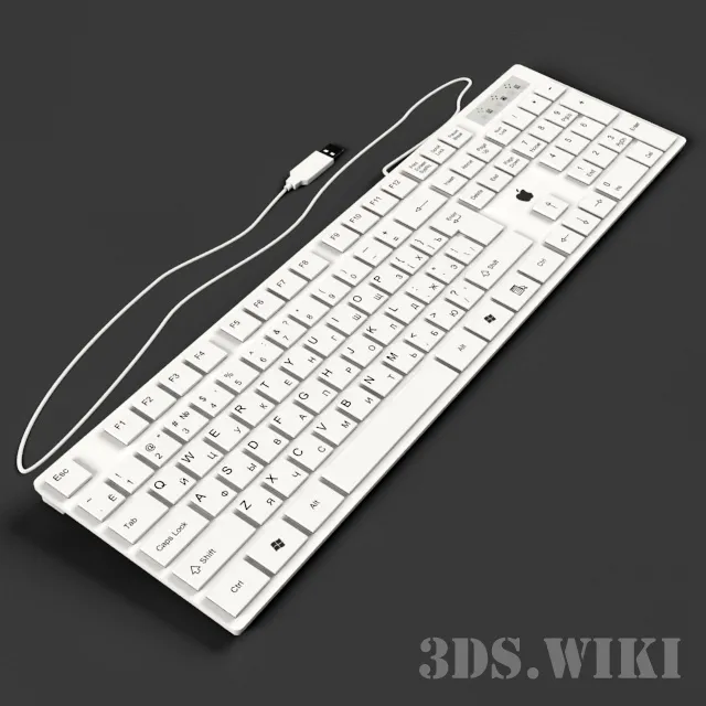 technology – Apple keyboard 3D Model