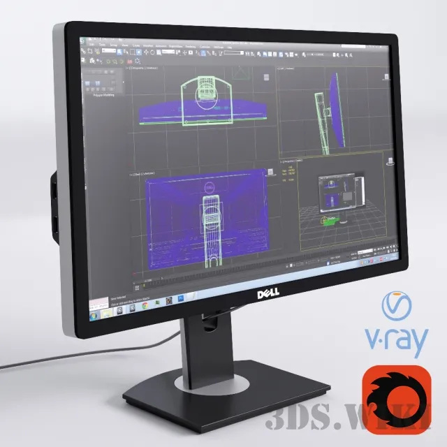 technology – Dell Ultrasharp U2412M Monitor 3D Model