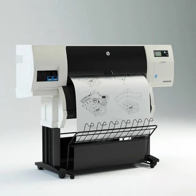 technology – HP Designjet T7100 Printer – plotter 3D Model