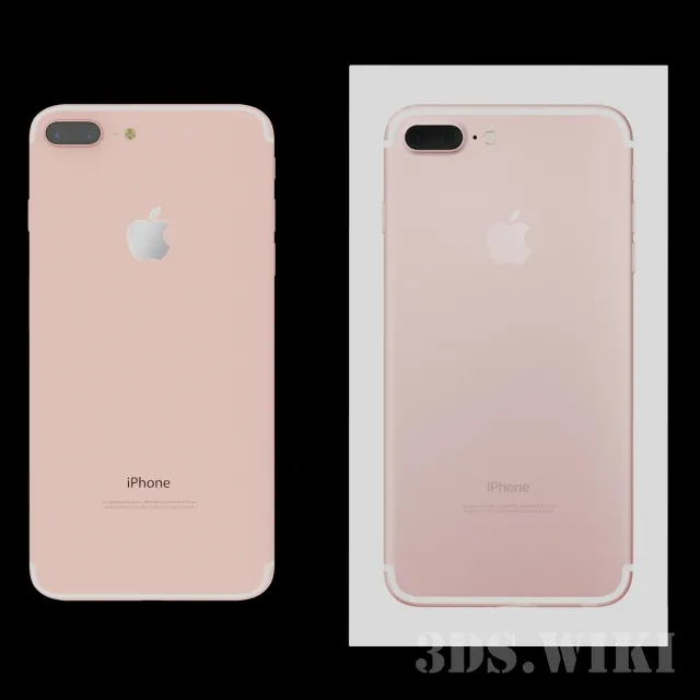 technology – IPhone 7 Plus Smartphone with Box 3D Model
