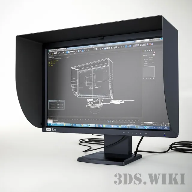 technology – LaCie 324 LCD Monitor + Hood 3D Model