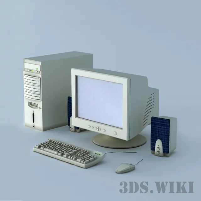 technology – Old classic computer 3D Model