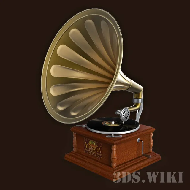 technology – Old Classic Gramophone 3D Model