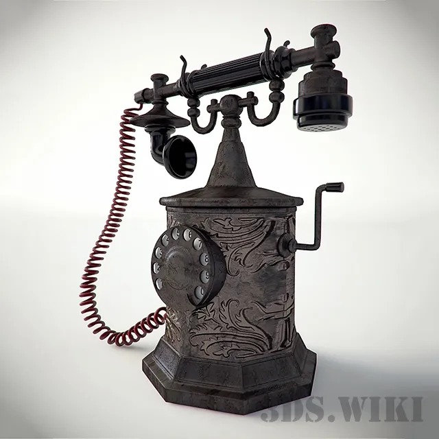 technology – Old retro telephone 3D Model