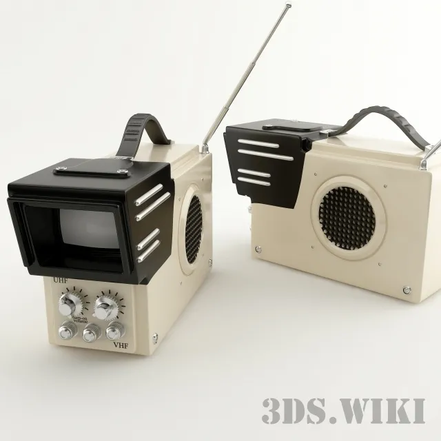 technology – Portable retro TV 3D Model