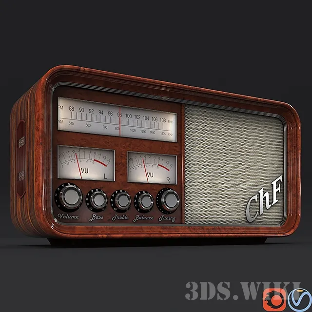 technology – Retro Radio by Christian Ferrari 3D Model