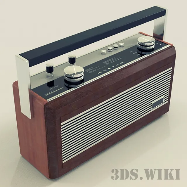 technology – Roberts R900 Teak and Leather Radio 3D Model