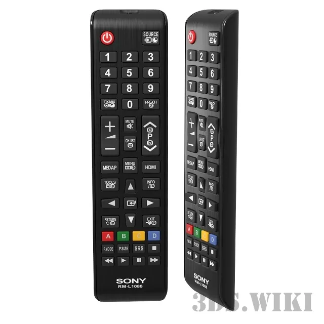 technology – Sony TV remote 3D Model