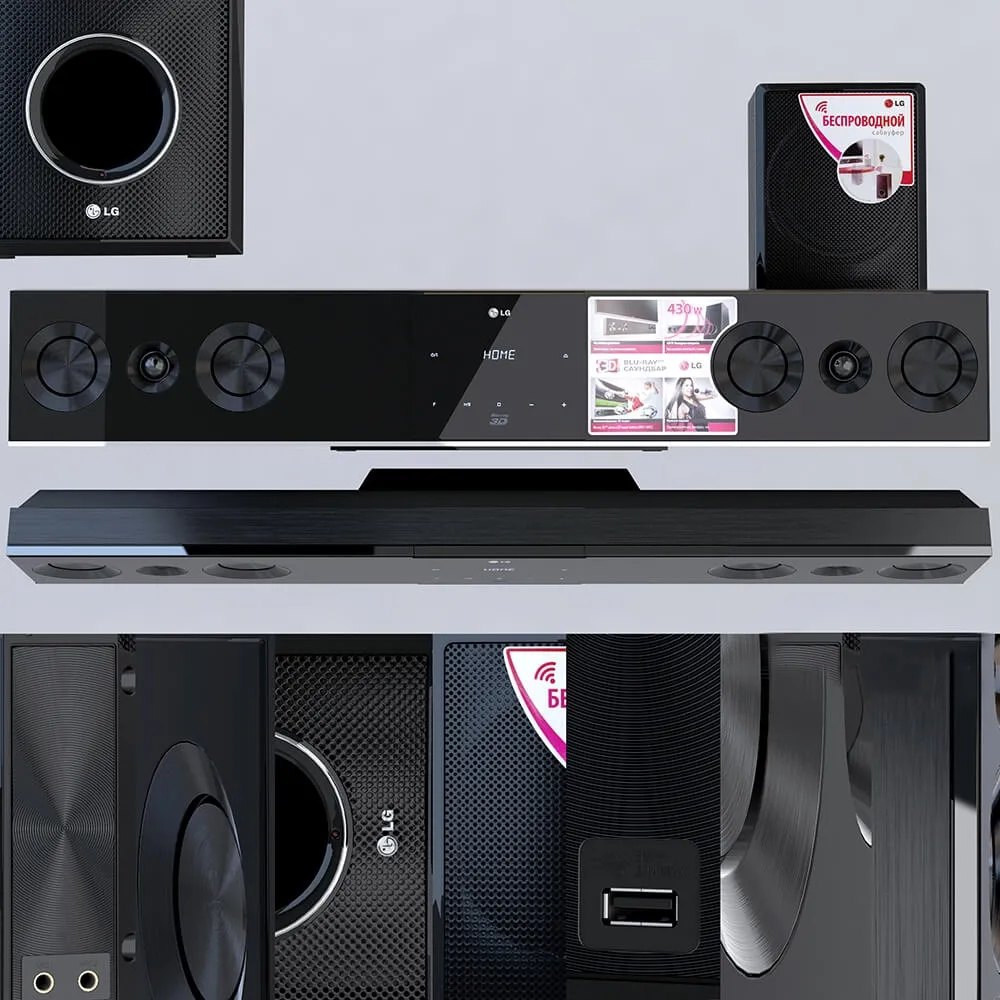 technology – Soundbar LG BB5520A 3D Model
