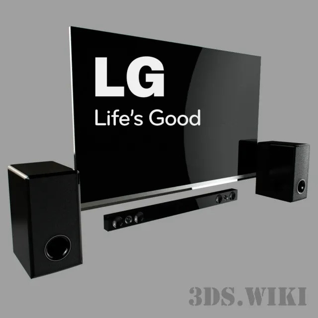 technology – Soundbar LG + TV 3D Model technology – Soundbar LG + TV 3D Model