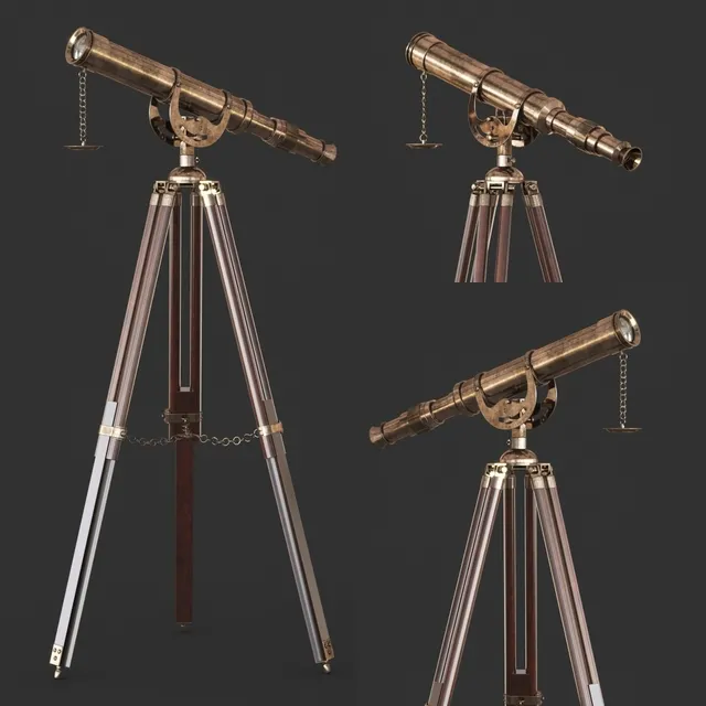 technology – Vintage Telescope 3D Model